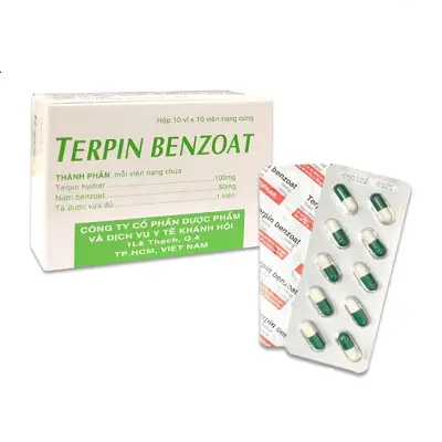 TERPIN BENZOAT - Điều trị ho có đờm (Hộp 10 vỉ x 10 viên)